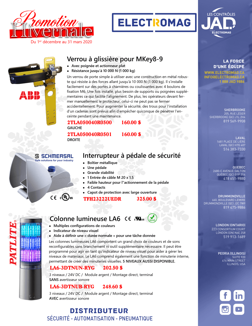 Promotion hiver Electromag